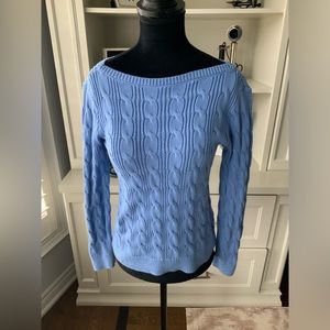 Ralph Lauren Light Blue Cable Knit Sweater
